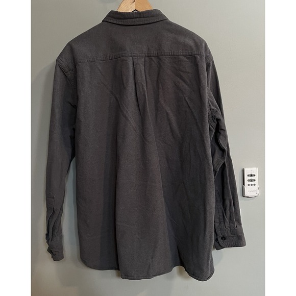 LL Bean Chamois Cloth Shirt Long Sleeve Button Up Heavyweight Cotton Mens XL - Picture 2 of 6